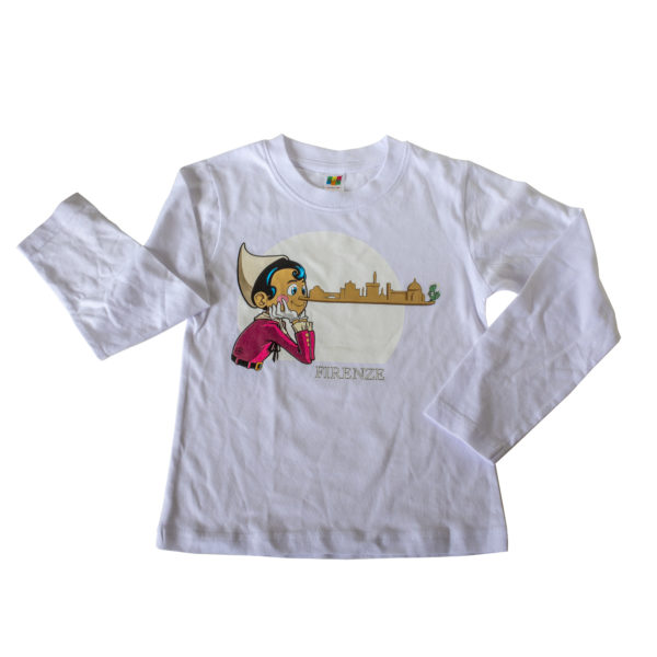 long sleeve t-shirt with Pinocchio